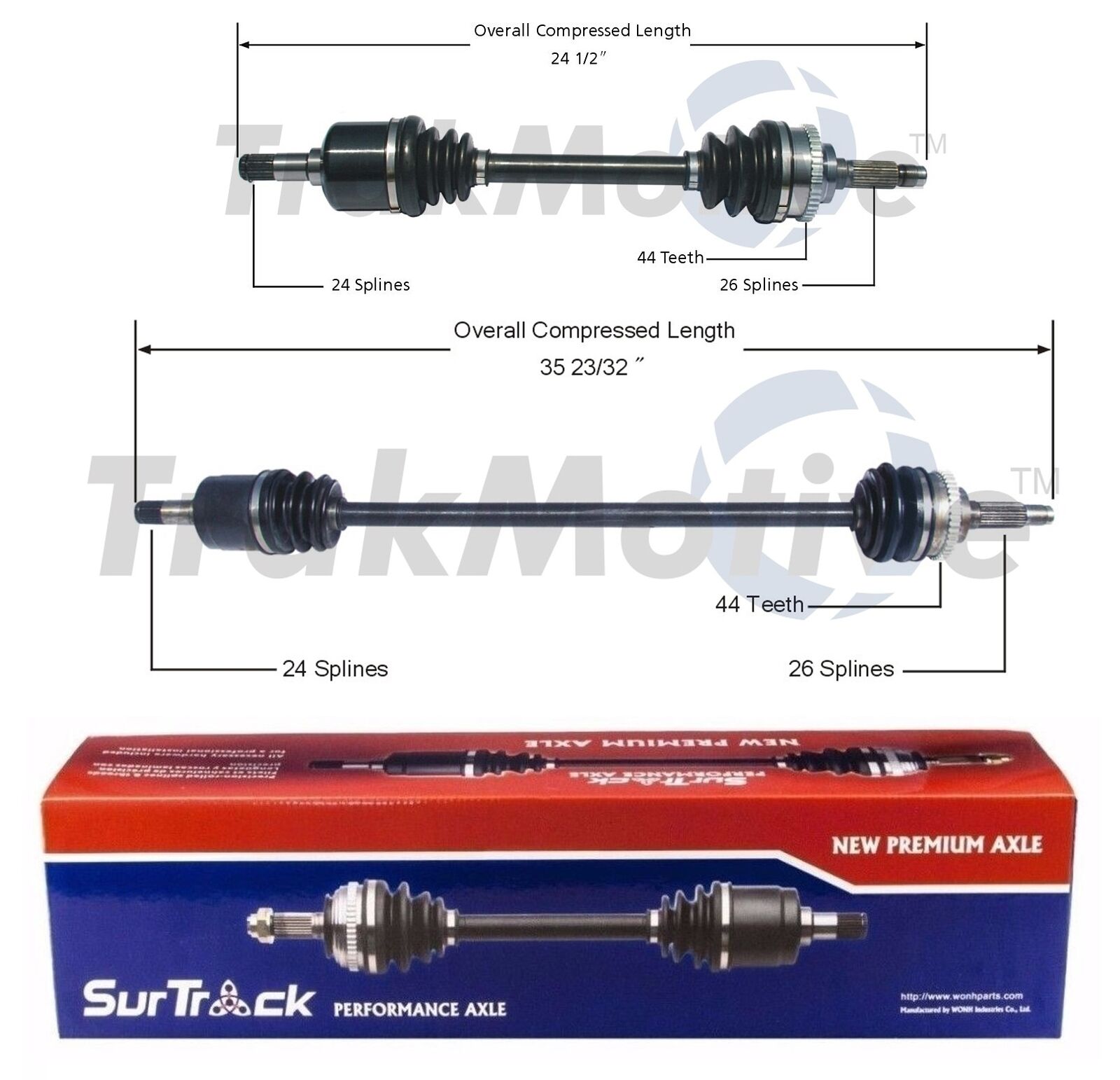 For Mercury Tracer Ford Escort Mazda FWD Pair Front CV Axle Shafts SurTrack Set