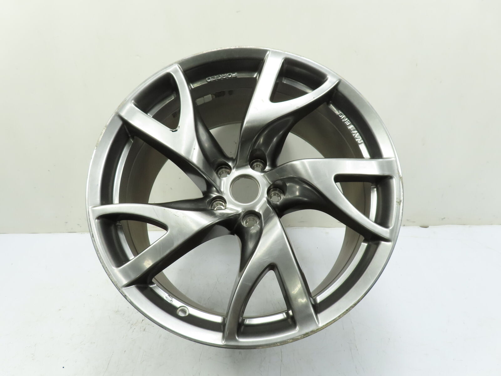 15 Nissan 370Z Convertible #1257 Wheel, Rays Forged Rim Staggard Rear 19x10