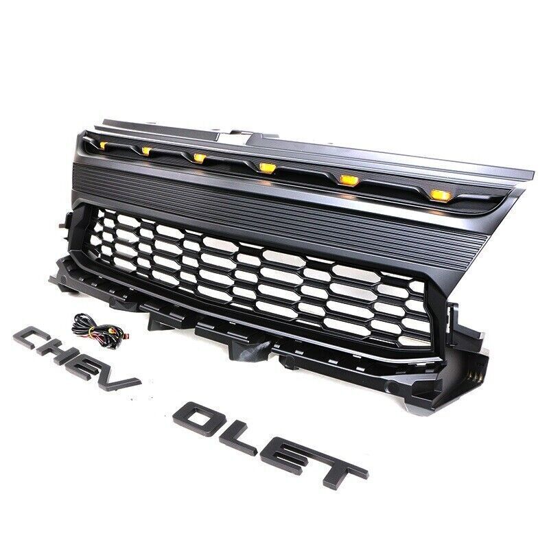 2021 2022 Chevrolet Chevy Colorado Front Bumper Grill With Led Lights Black NEW