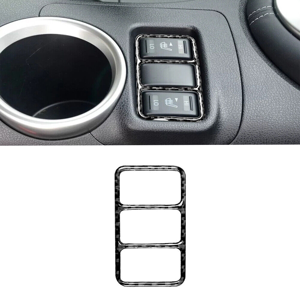Carbon Fiber Console Heating Button Panel Frame Cover For Nissan 370Z 2009-2020