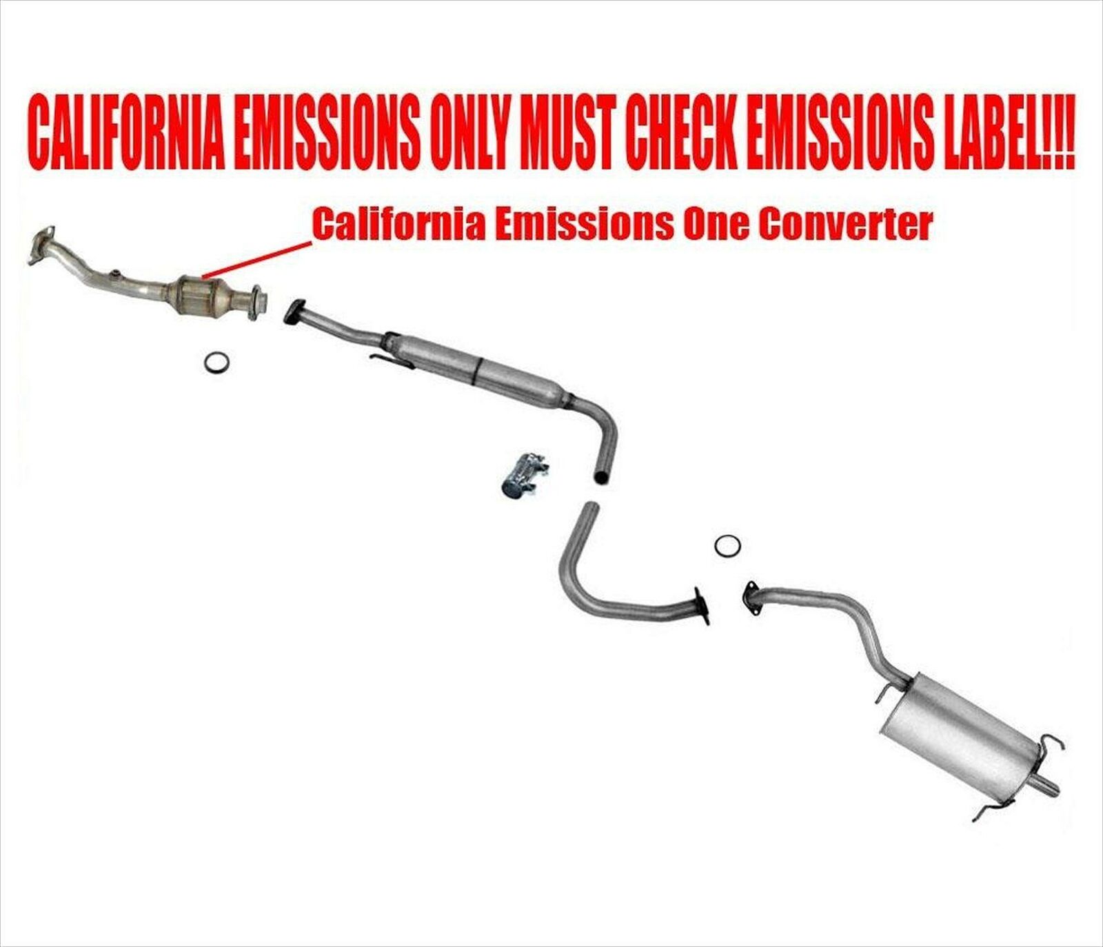 For California Emissions Sentra 09-12 2.0L Muffler Catalytic Converter Exhaust