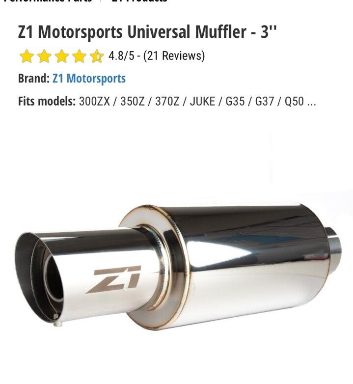 350z 370z Z1 Exhaust Muffler