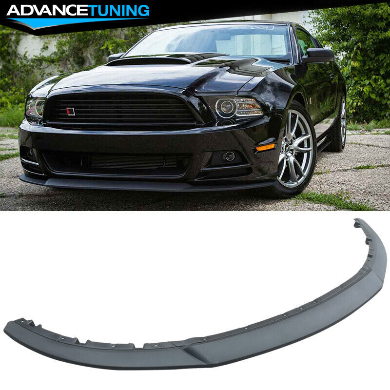 Fits 13-14 Ford Mustang V6 V8 R Style 3PC Front Bumper Lip Splitter Injection PP