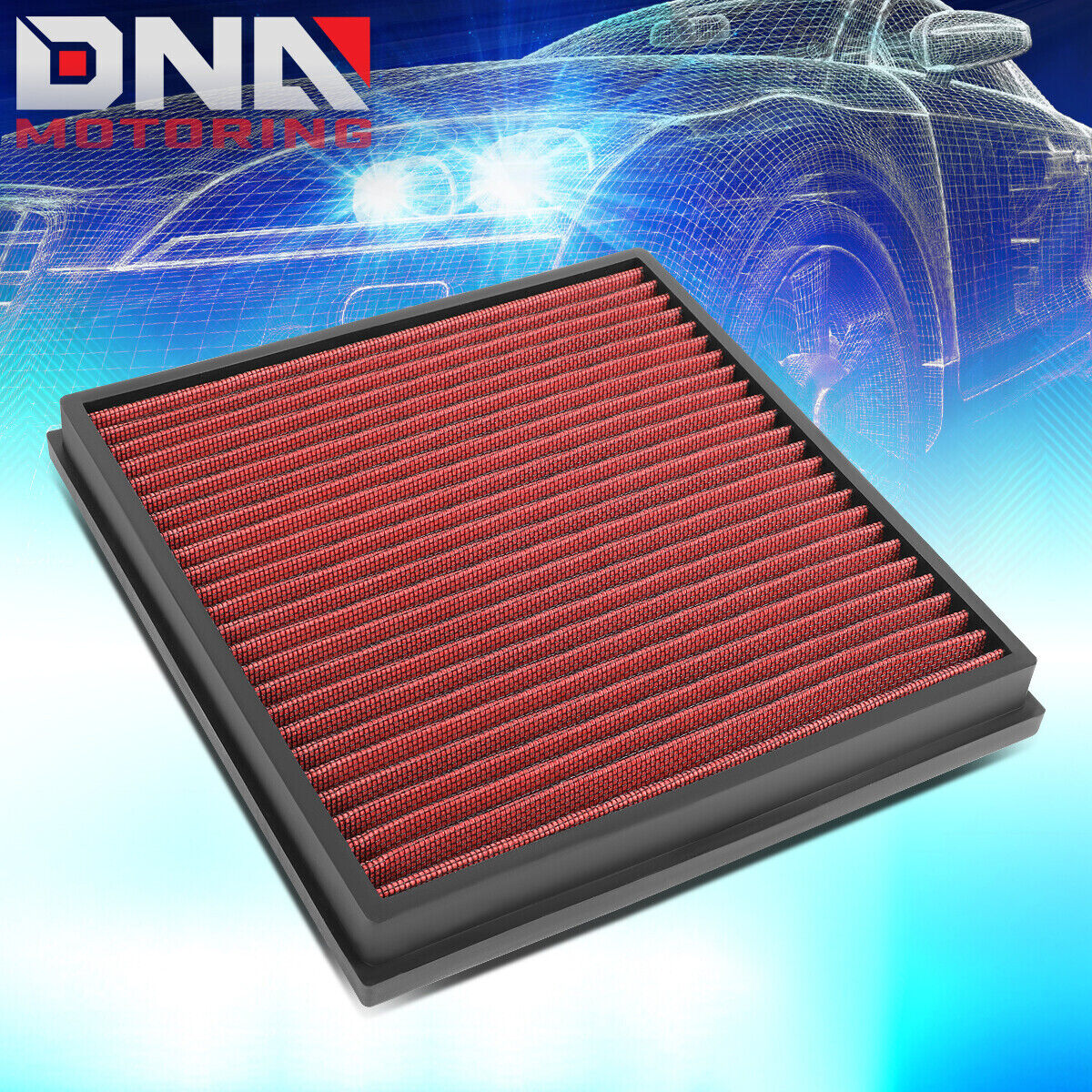 FOR 2005-2011 IMPALA GRAND PRIX RED HIGH FLOW ENGINE DROP-IN AIR FILTER PANEL