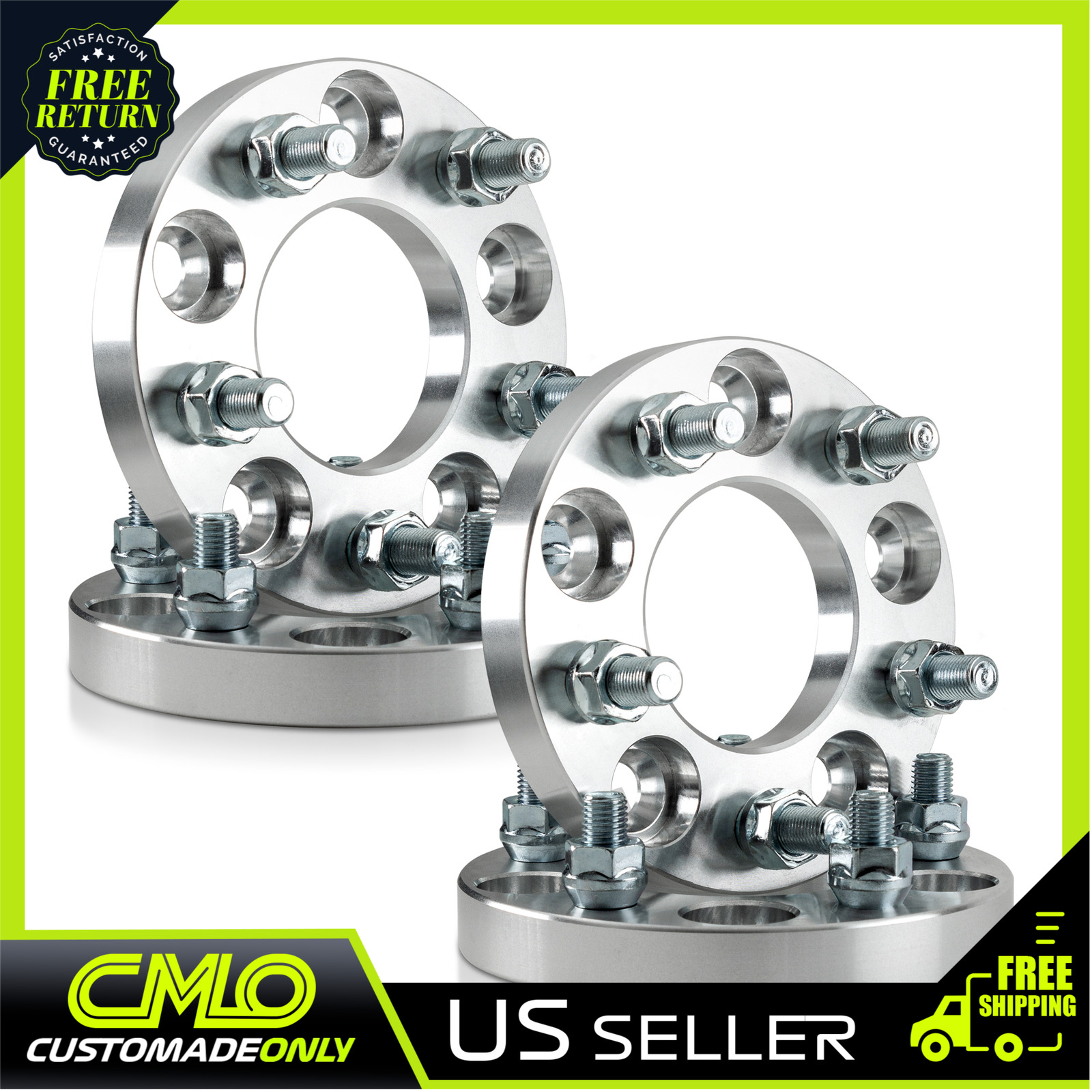 4) 25mm Hubcentric Wheel Adapter 5x108 to 5x114.3 (Hub to Wheel) 5x4.25 to 5x4.5