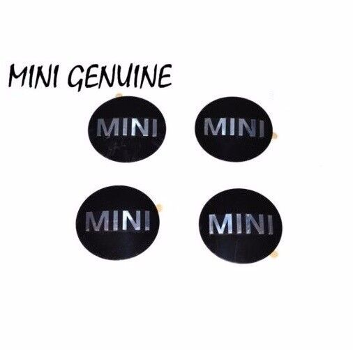 NEW For Mini Cooper Set of 4 Wheel Cap Center Emblems Genuine 36 13 6 758 687