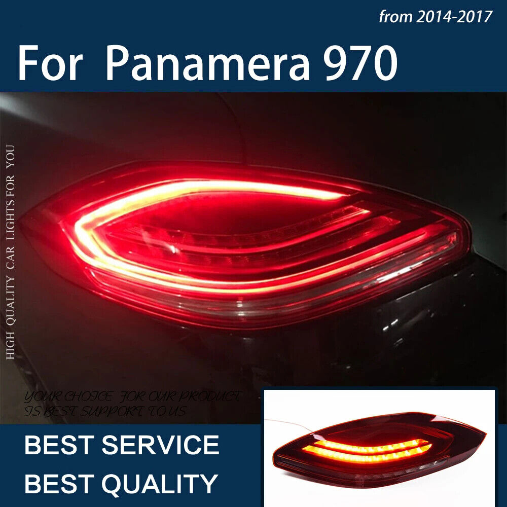 LED Tail Light For Panamera 2014-2017 Red Lens Turn Signal Rear Lamp Assembly