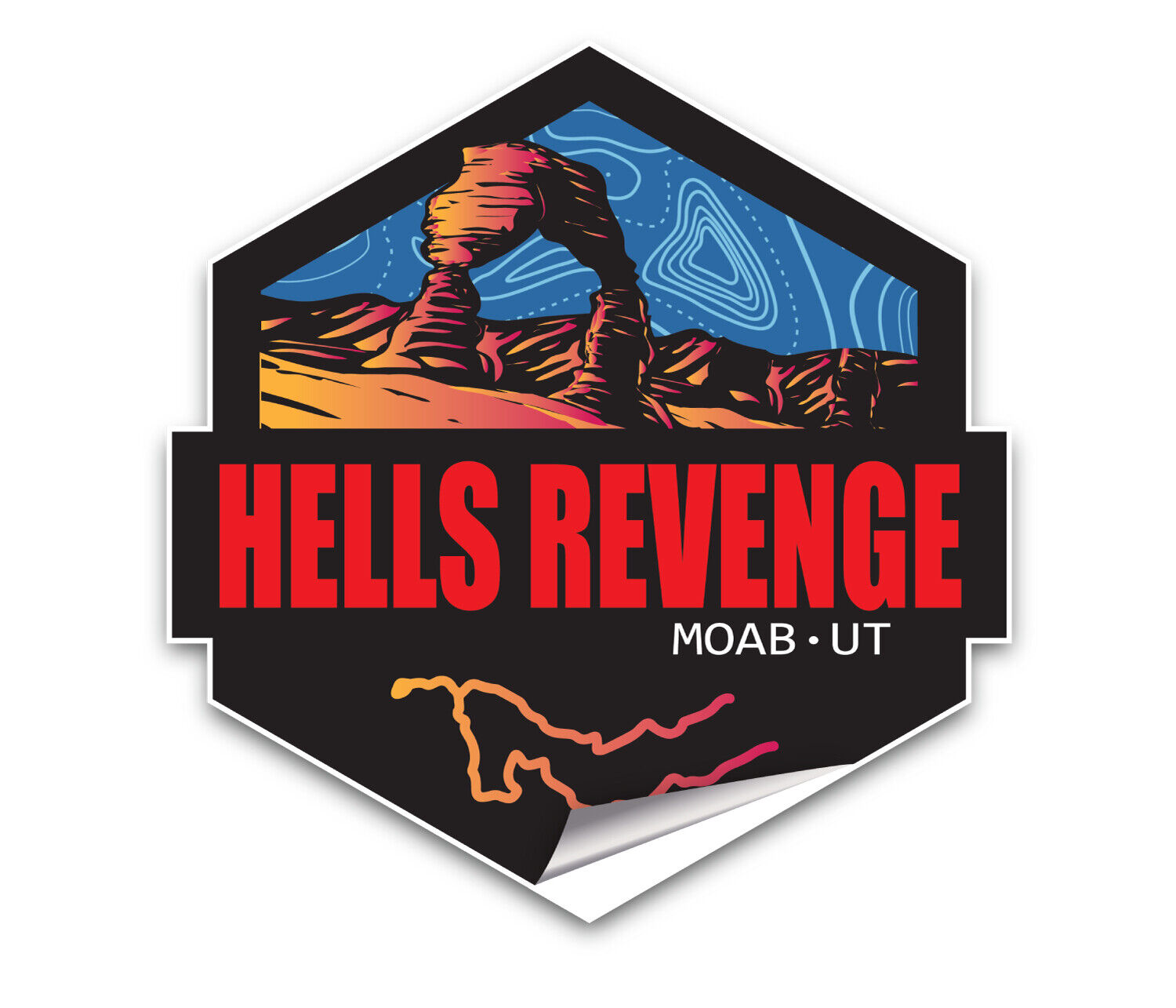Hells Revenge Moab Utah 4x4 Trail Sticker - 3.5\