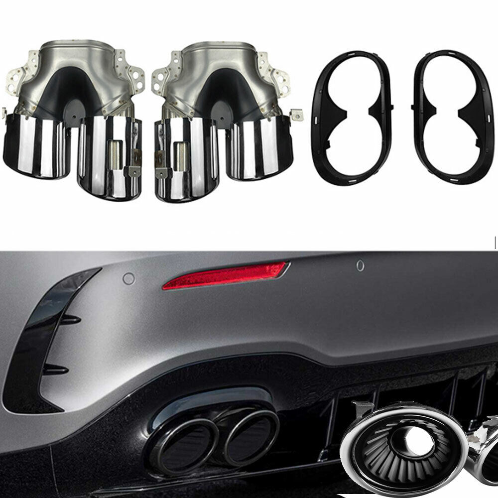 A45 AMG Dual Exhaust End Tips for Mercedes-Benz Hatchback Sedan New A-Class A200