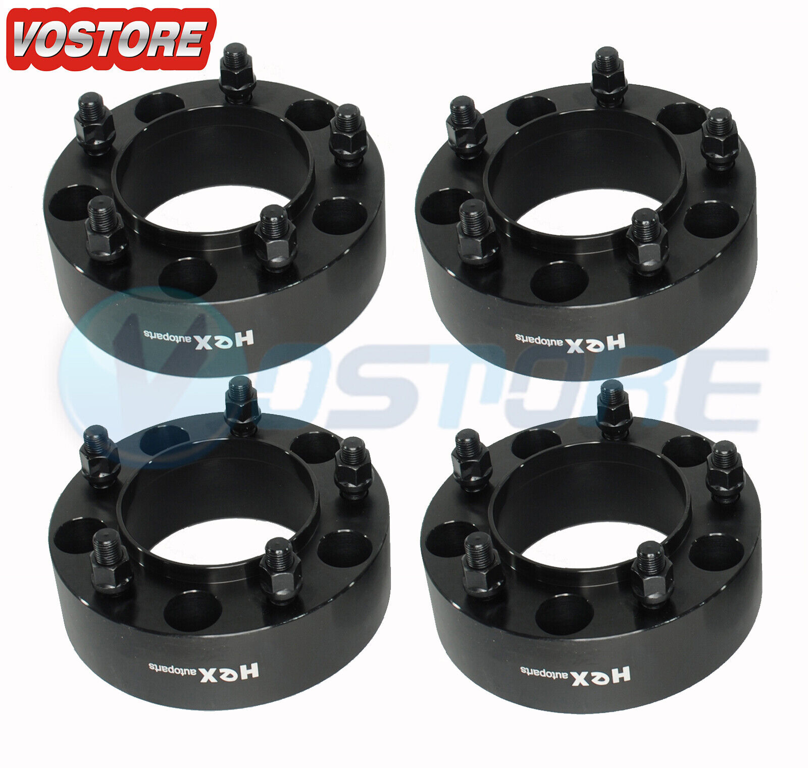 (4) 5x150 Black Hub Centric Wheel Spacers 14x1.5 studs for Toyota Sequoia Tundra