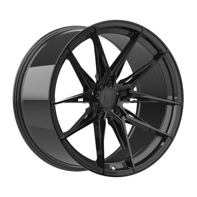 4 HP1 20 inch STAGGERED Gloss Black Rims fits NISSAN GT-R 2009 - 2018