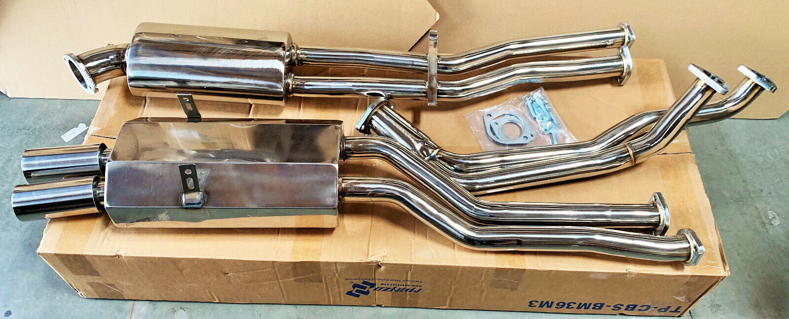 MANZO STAINLESS STEEL CATBACK EXHAUST FOR E36 M3 1992-1998 3.0L I6 S50B30