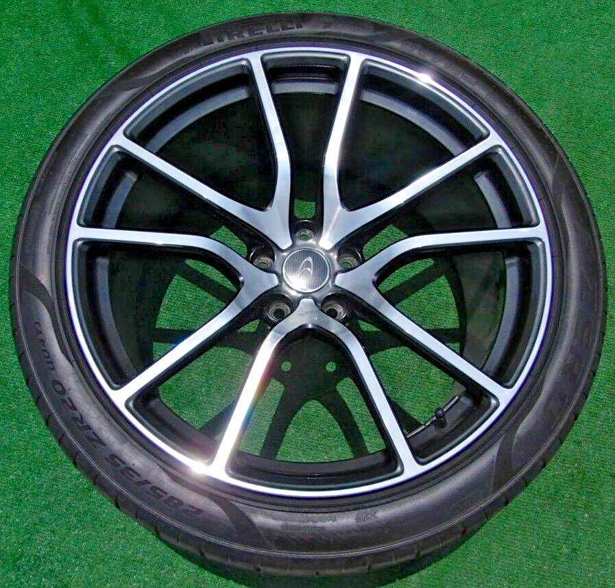 Factory McLaren 570GT 570S Wheels Tires OEM Lightweight Forged Black Genuine Set