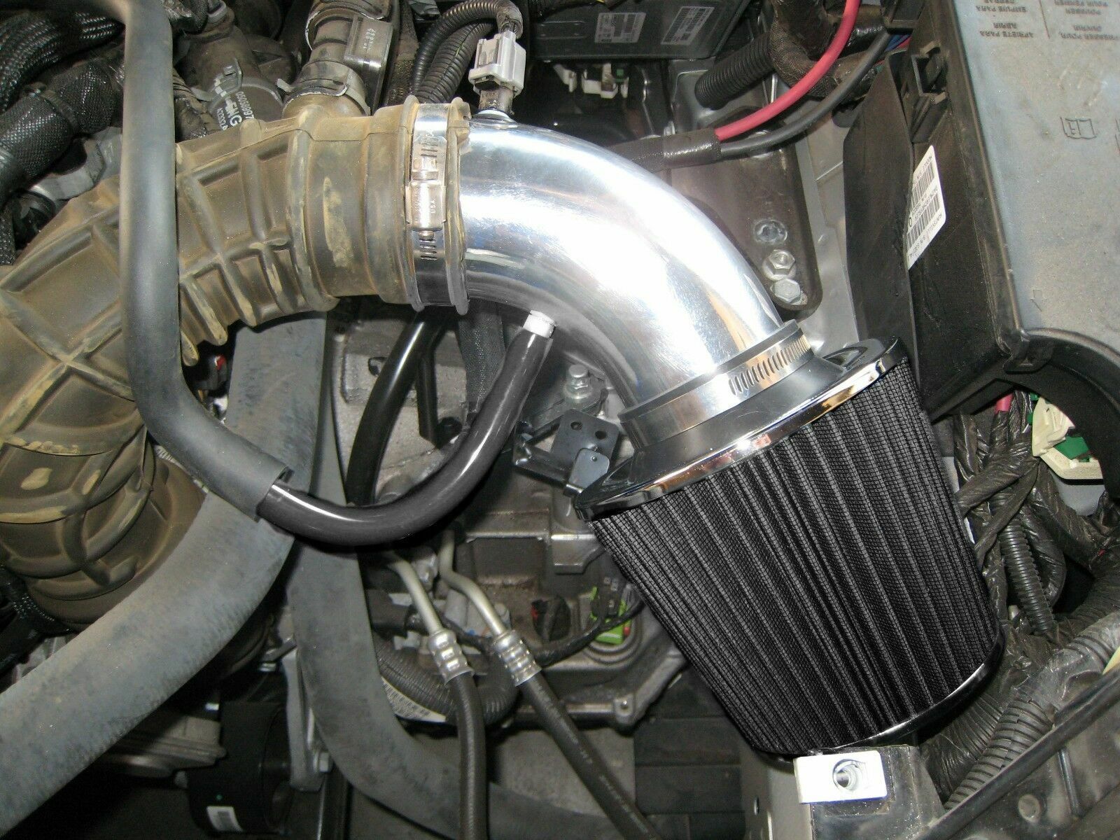 BCP BLACK 11-13 Chrysler 200 2.4L L4 Short Ram Racing Intake Kit+ Filter