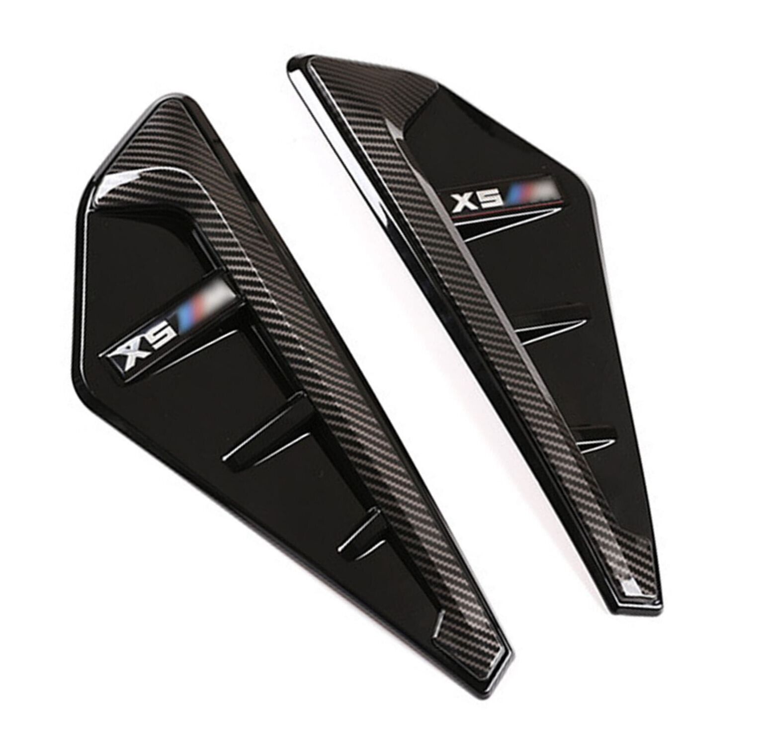 2 x Carbon Fiber Side Wing Air Flow Fender Vent Cover For BMW X5 X5M G05 2019-23