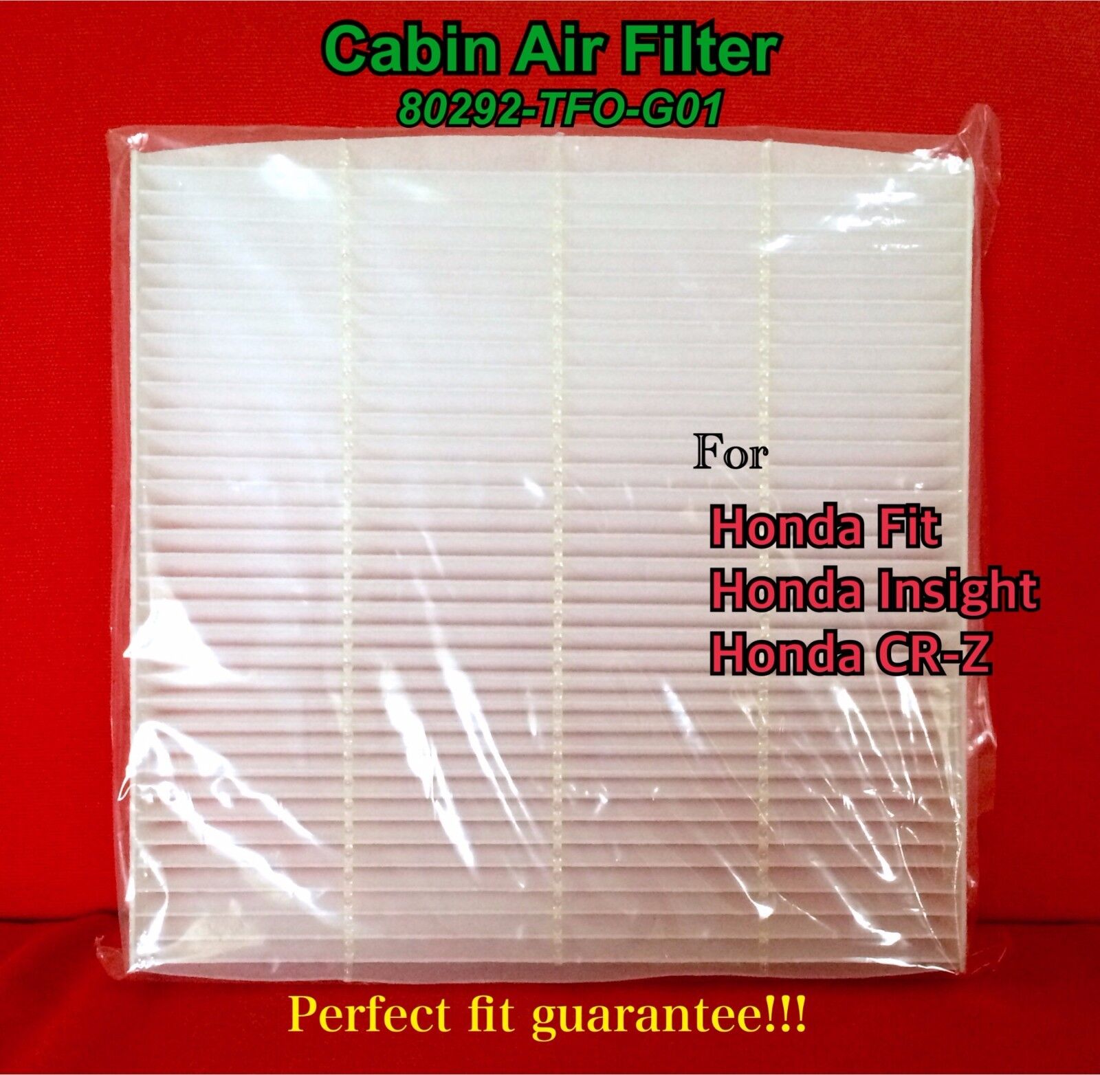 CABIN AIR FILTER For HONDA Fit Insight HR-V CR-V Civic Clarity Odyssey RDX TLX