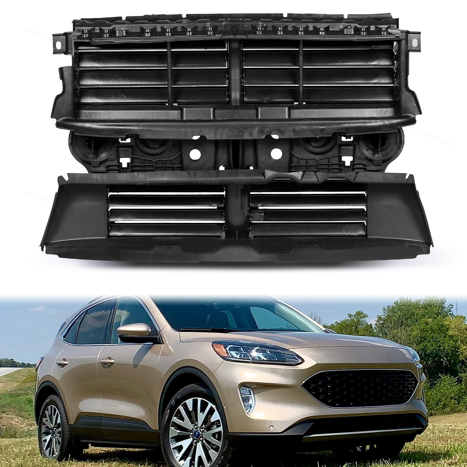 Front Radiator Shutter Assembly For 2017 2018 2019 Ford Escape 1.5L GV4Z-8475-A