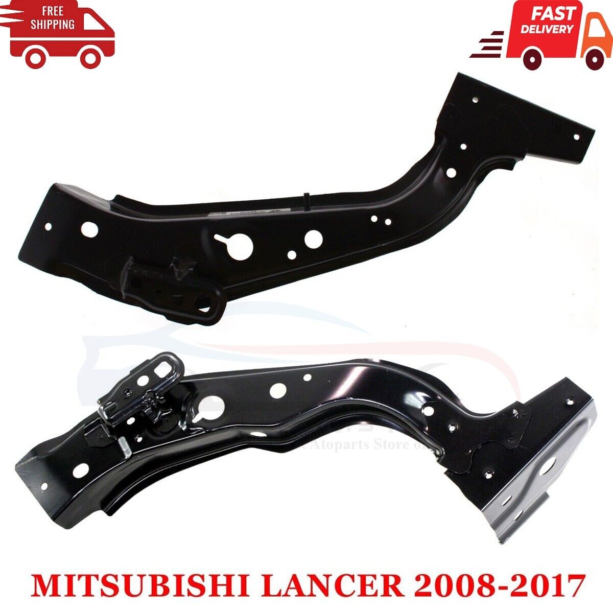 New Fits 2008-2017 Mitsubishi Lancer Headlight Bracket Left & Right 2-Pcs