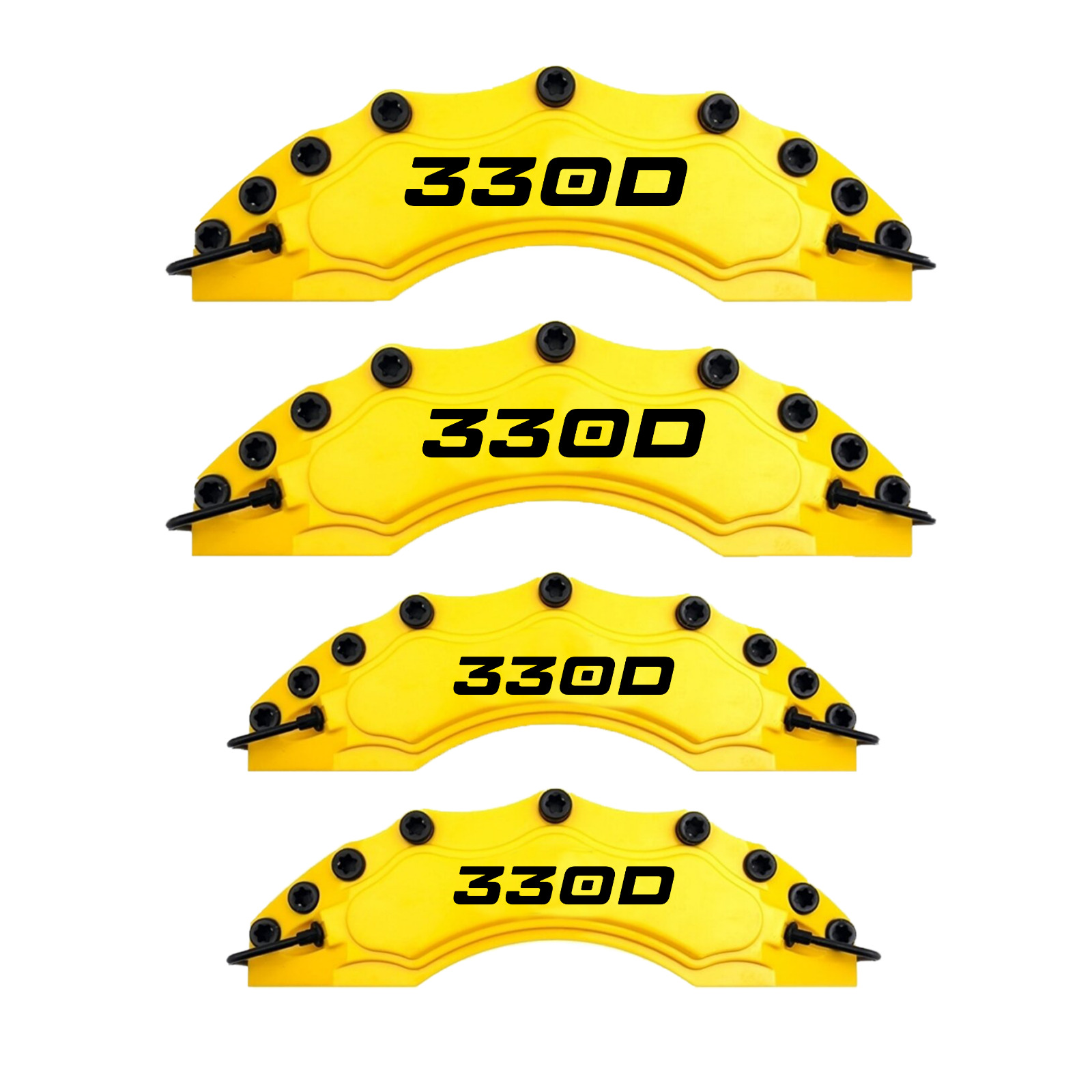 330 D Brake Caliper Cover | Customized Design  (4 pieces)  | Yellow
