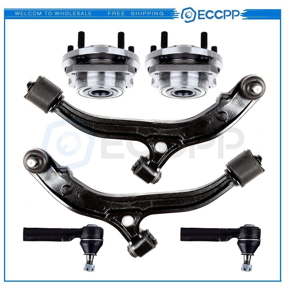 For 96-00 Plymouth Grand Voyager 6pcs Front Wheel Bearing Lower Control Arm Kit