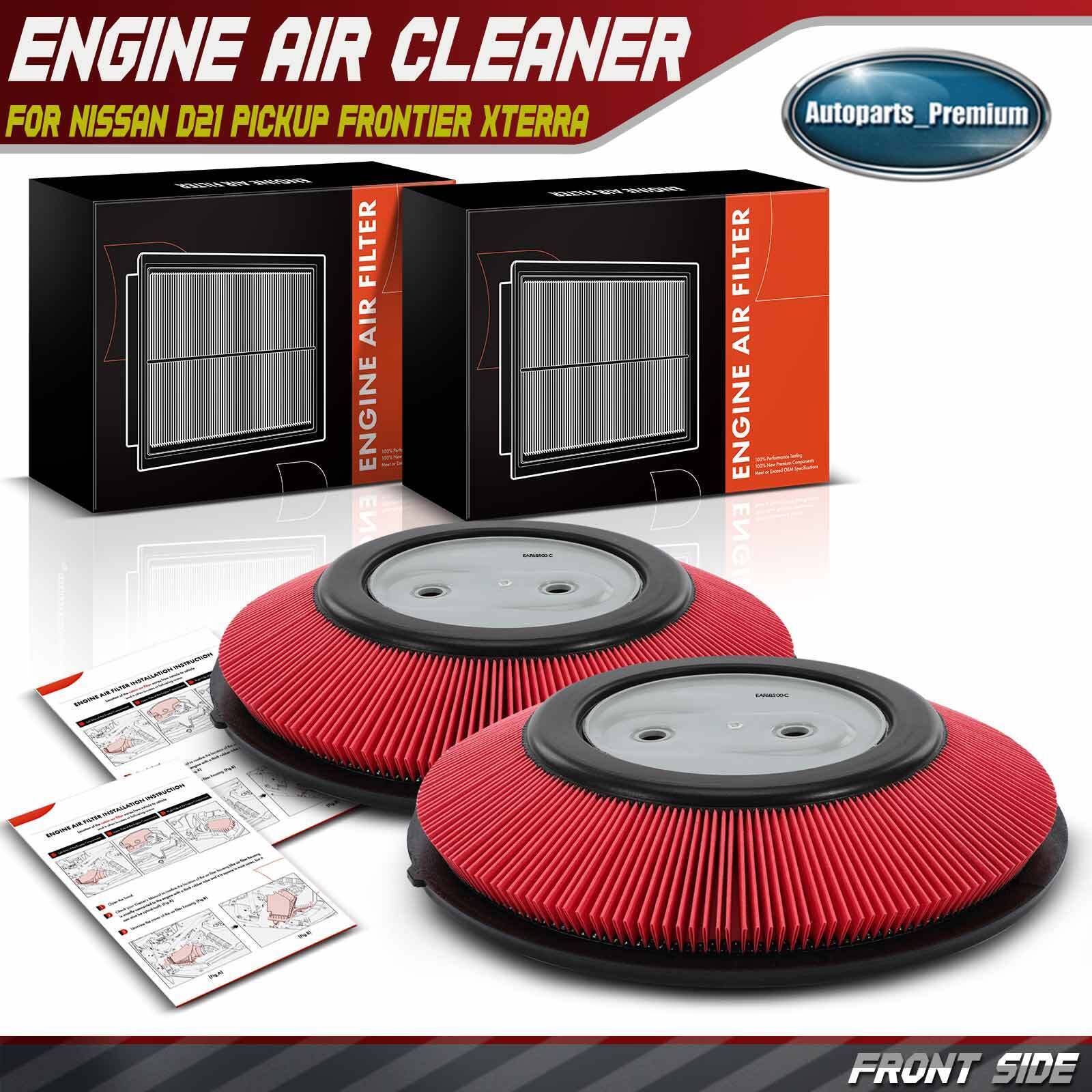 2pcs Engine Air Filter for Nissan D21 Pickup 90-94 Frontier 98-04 Pickup Xterra