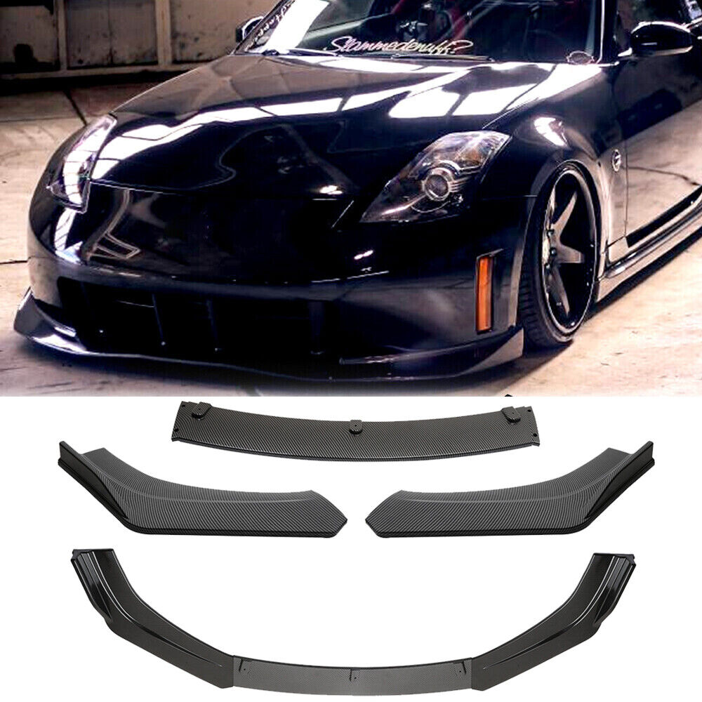 Front Bumper Lip Splitter Spoiler Body Kits Carbon Style For Nissan 370Z 350Z