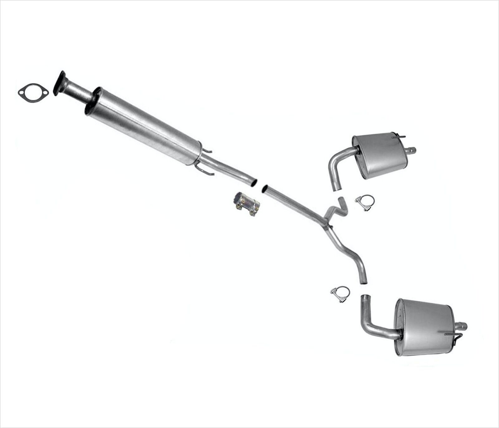 Exhaust System Resonator & Muffler For Nissan Altima 2010-2018 2.5L 4 Door