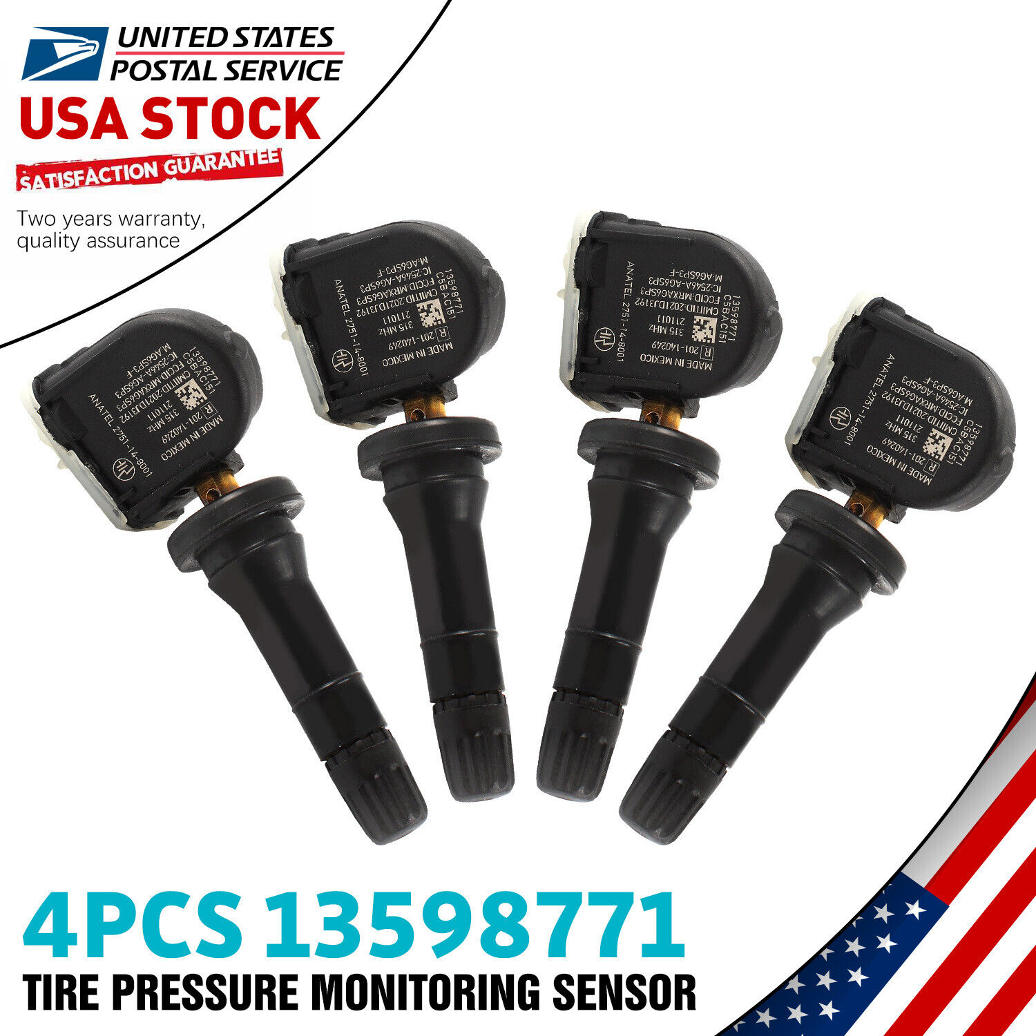For 2006-2011 Buick Lucerne Tire Pressure Monitoring Sensor OE 13598771 New 4pcs