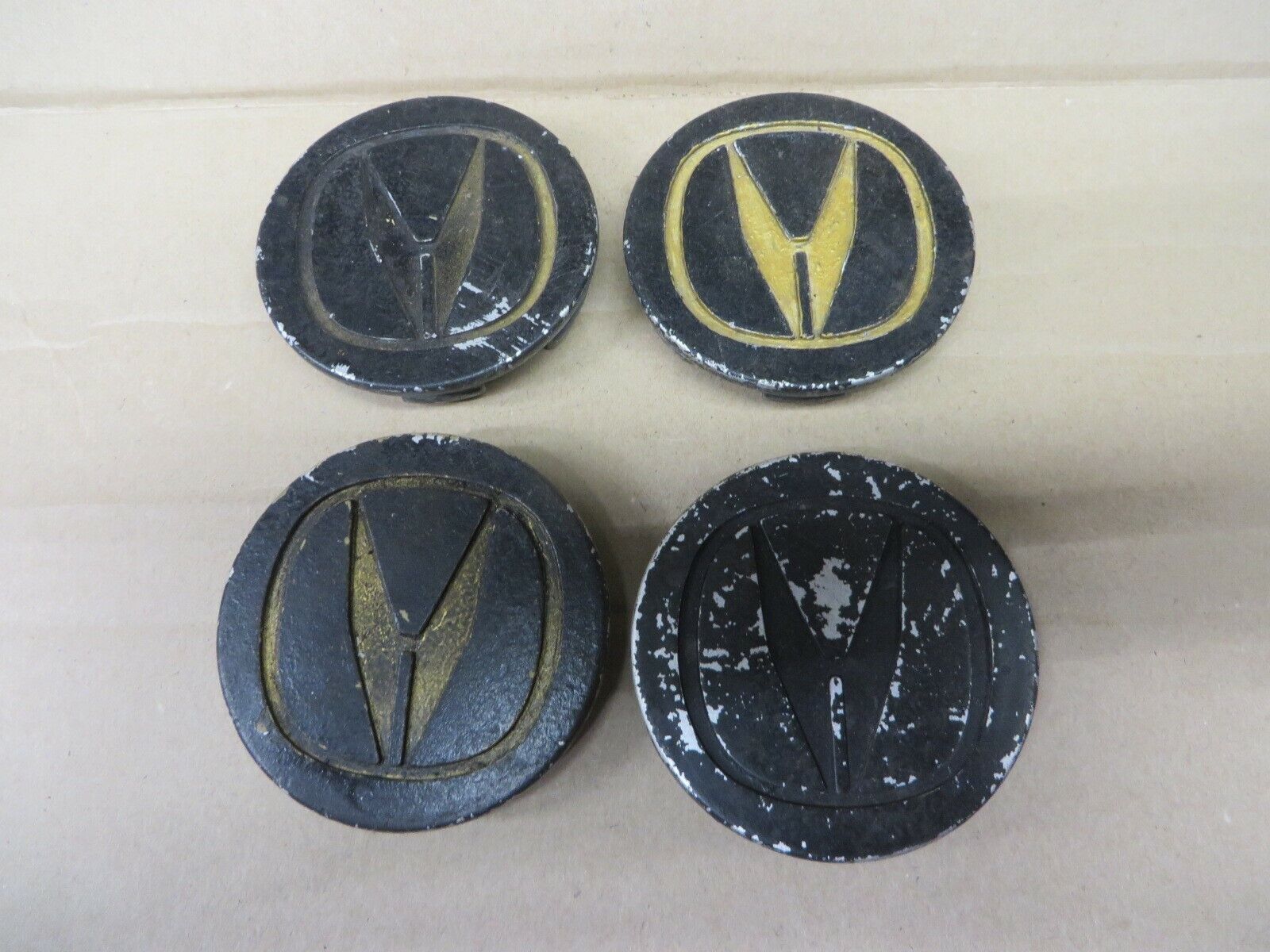 ACURA WHEEL CENTER CAP SET 4 OEM # 4732S6M00 ALTERED PAINTED RECON REQUIRED