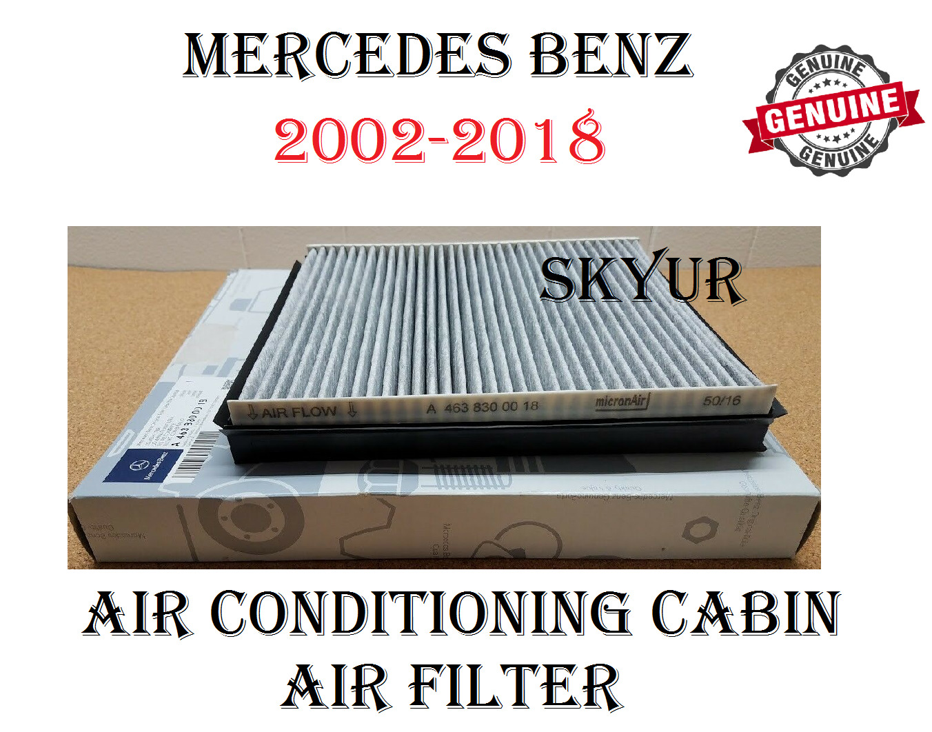 Mercedes Air Conditioning Cabin Filter For 2002-2018 G500 G63 G550 G55 GENUINE