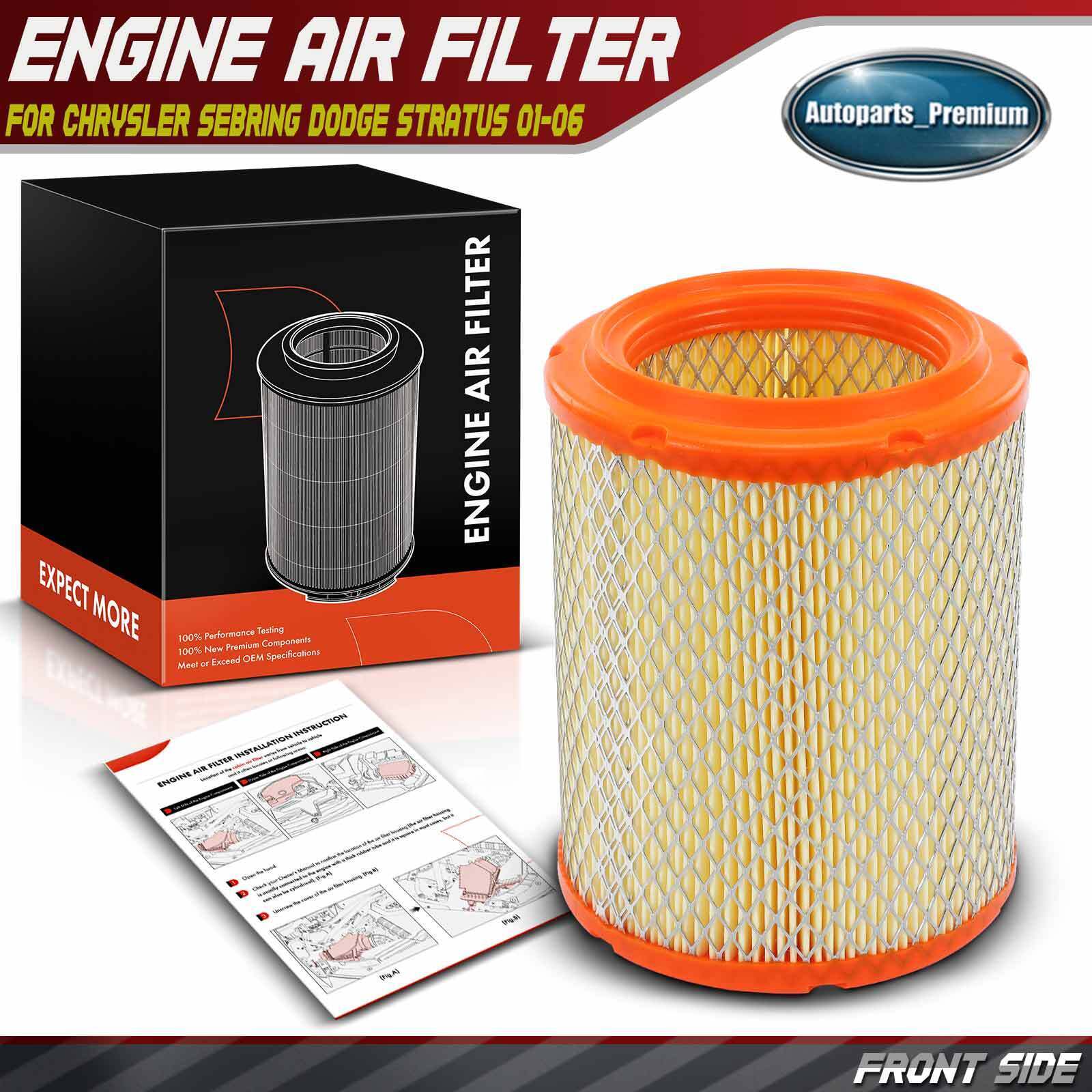 1x Front Engine Air Filter for Chrysler Sebring Dodge Stratus 2001-2006 Radial
