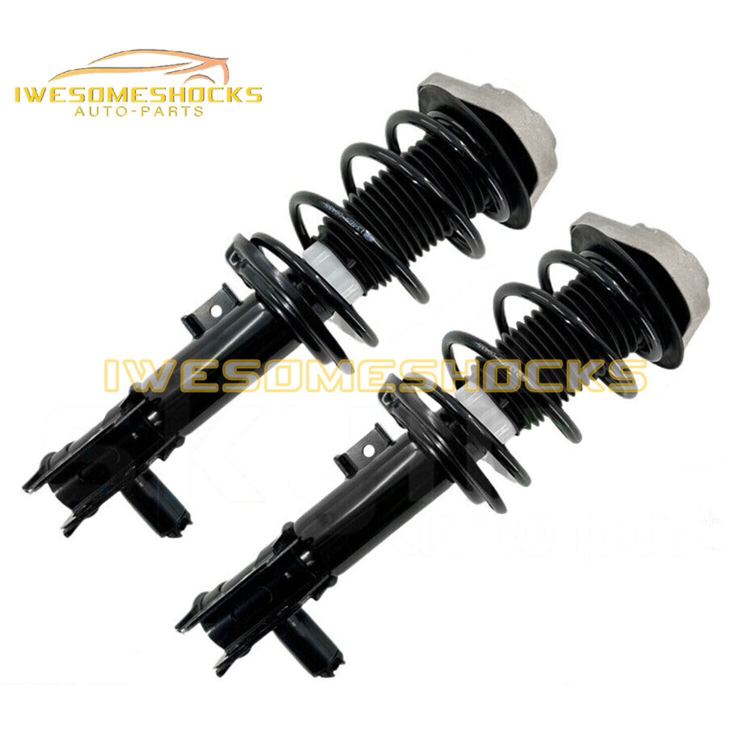 Pair Front Spring Shock Struts w/ADS For Mercedes W218 W212 CLS63 E63 AMG 4Matic
