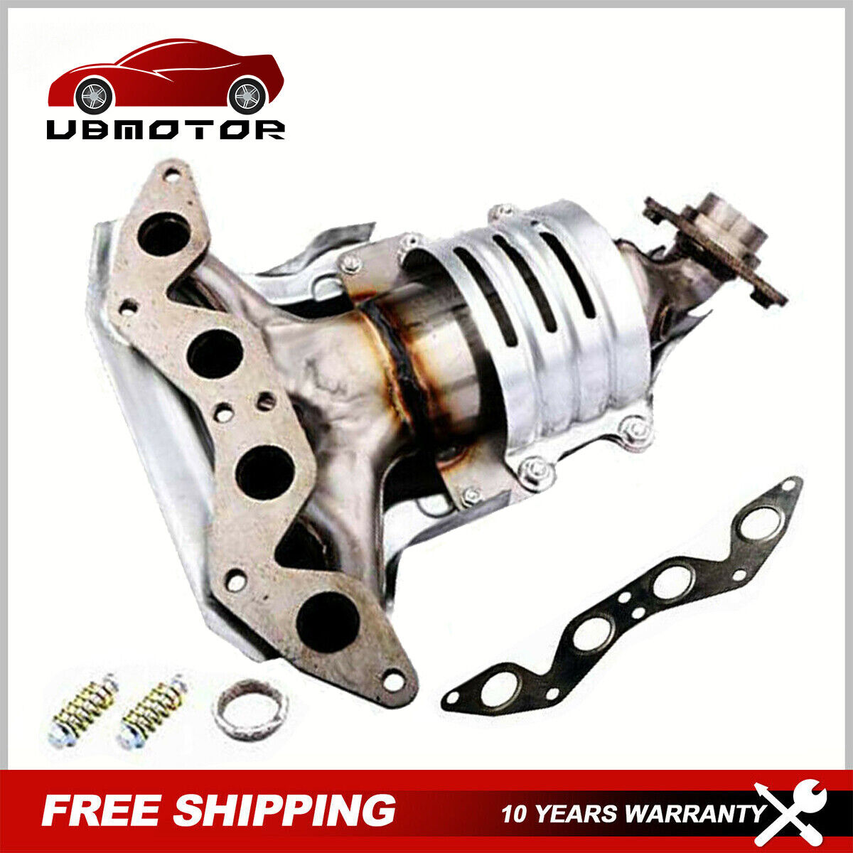 Exhaust Manifold W/ Catalytic Converter Header For 01-05 Honda Civic 4 cyl 1.7L