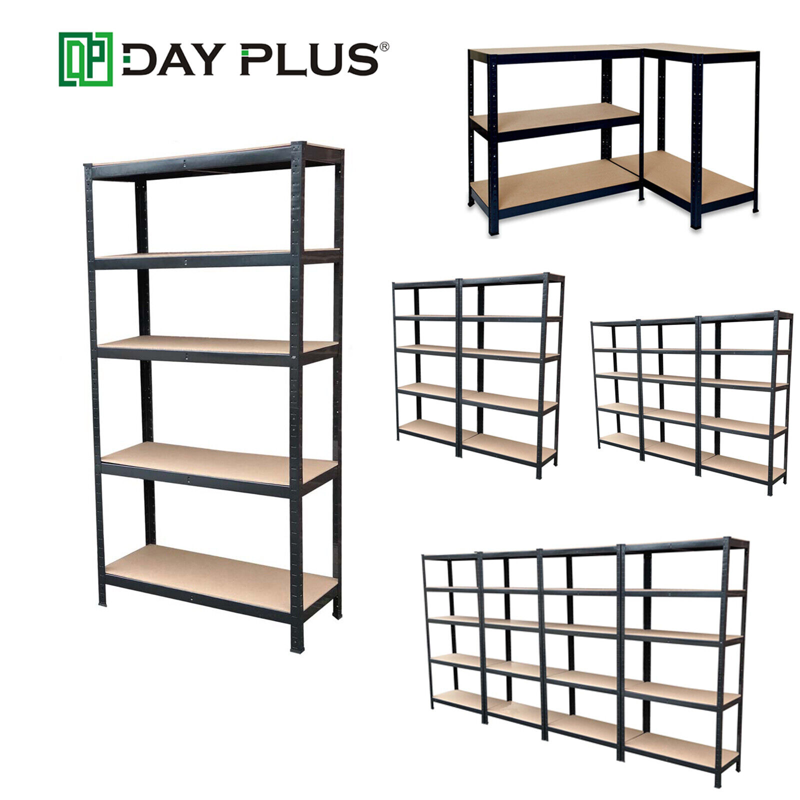 Heavy Duty Shelf Garage Steel Metal Storage 180CM Adjustable Home Shelves Rack