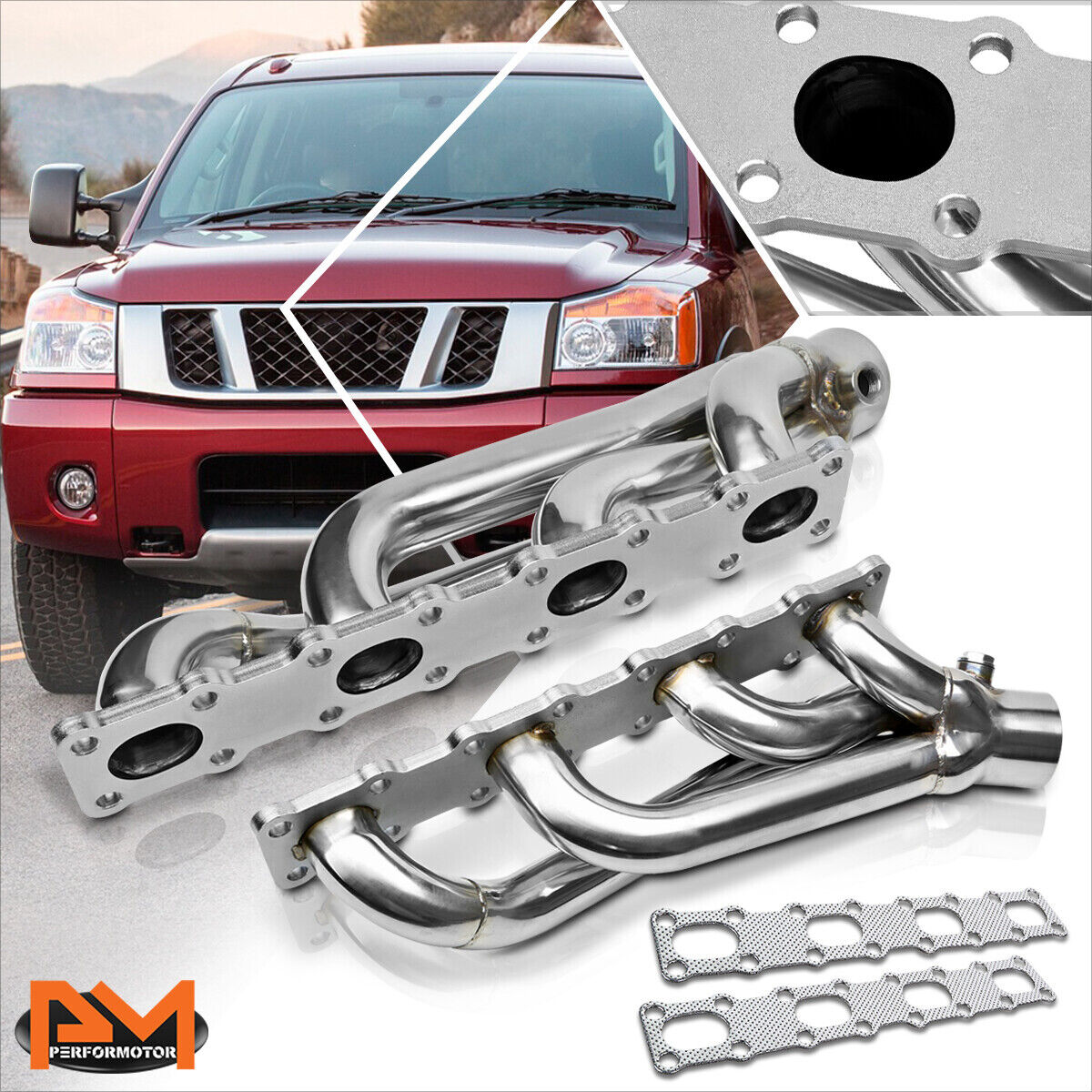 For 04-15 Titan/Armada A60 Stainless Steel 2X4-1 Racing Exhaust Header Manifold