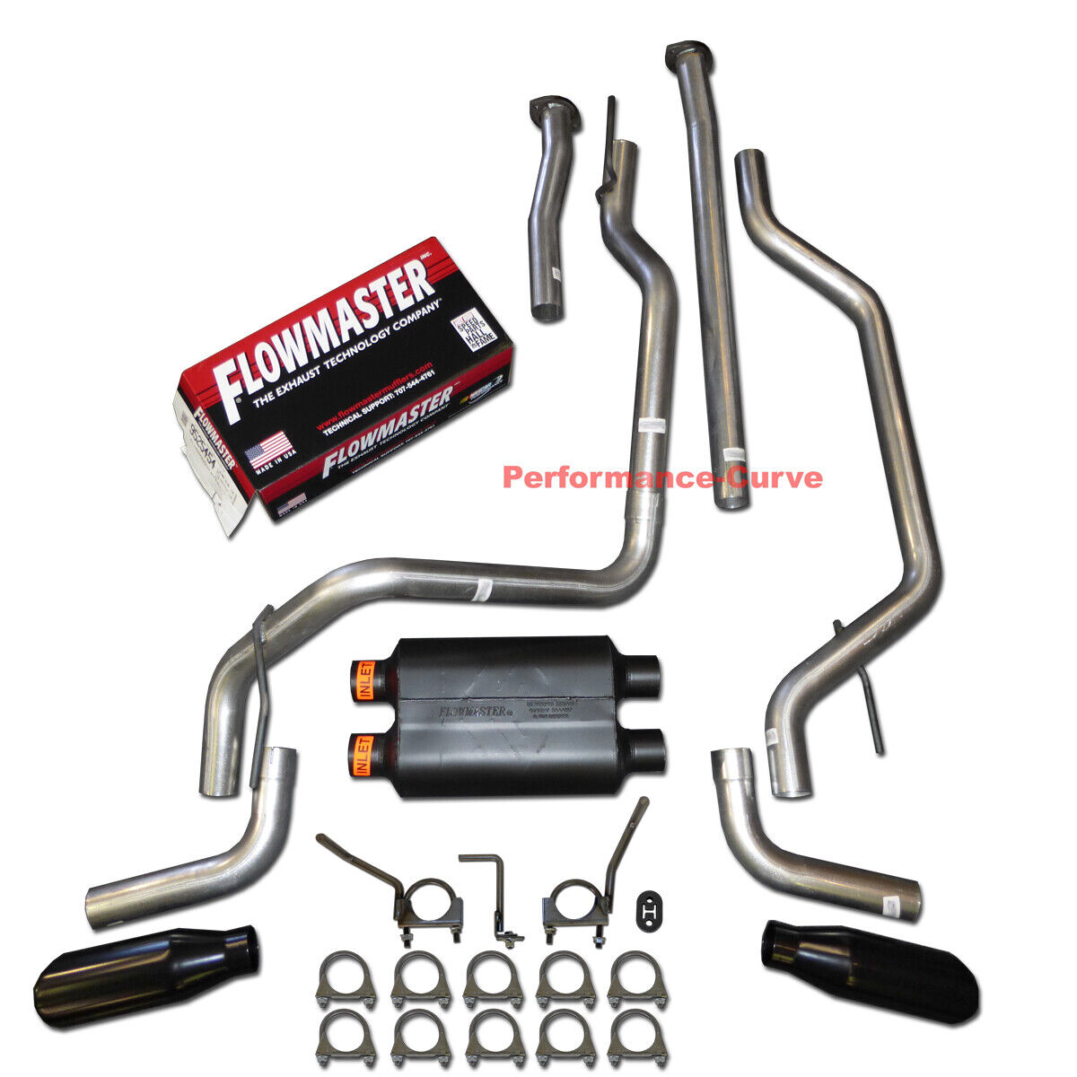 Fits 09-20 Toyota Tundra Performance Dual Exhaust Kit - Flowmaster Super 40