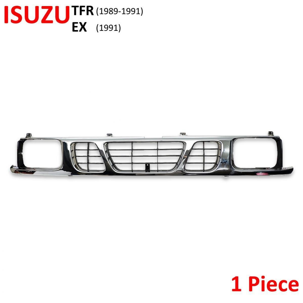 Chrome Front Grille Grill For Isuzu TFR TF Rodeo Pickup Truck 1989 - 1991