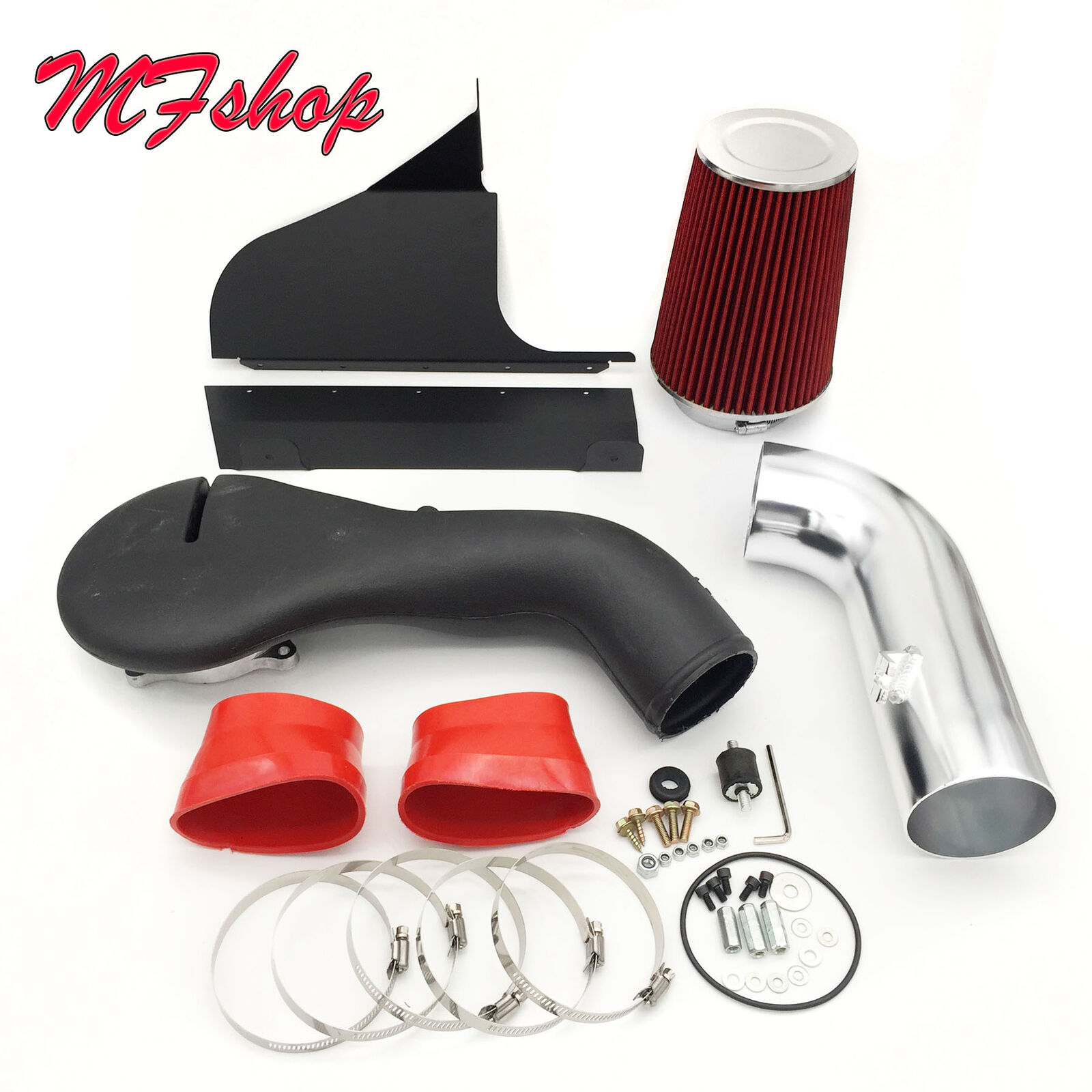 Red For 96-05 Chevy Blazer S10 Sonoma Jimmy 4.3L V6 Heat Shield Cold Air Intake