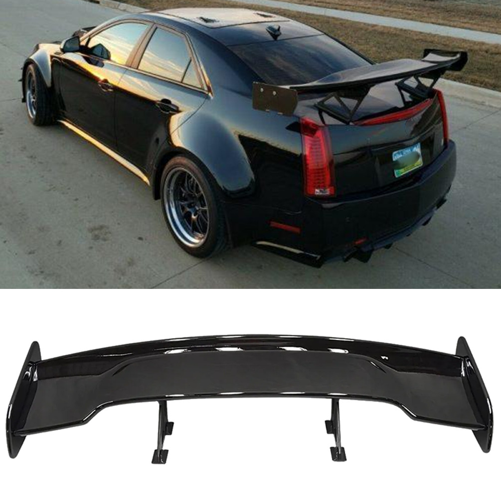 For Cadillac CTS CTS-V 46\'\' Rear Trunk Spoiler Racing Wing GT-Style Glossy Black