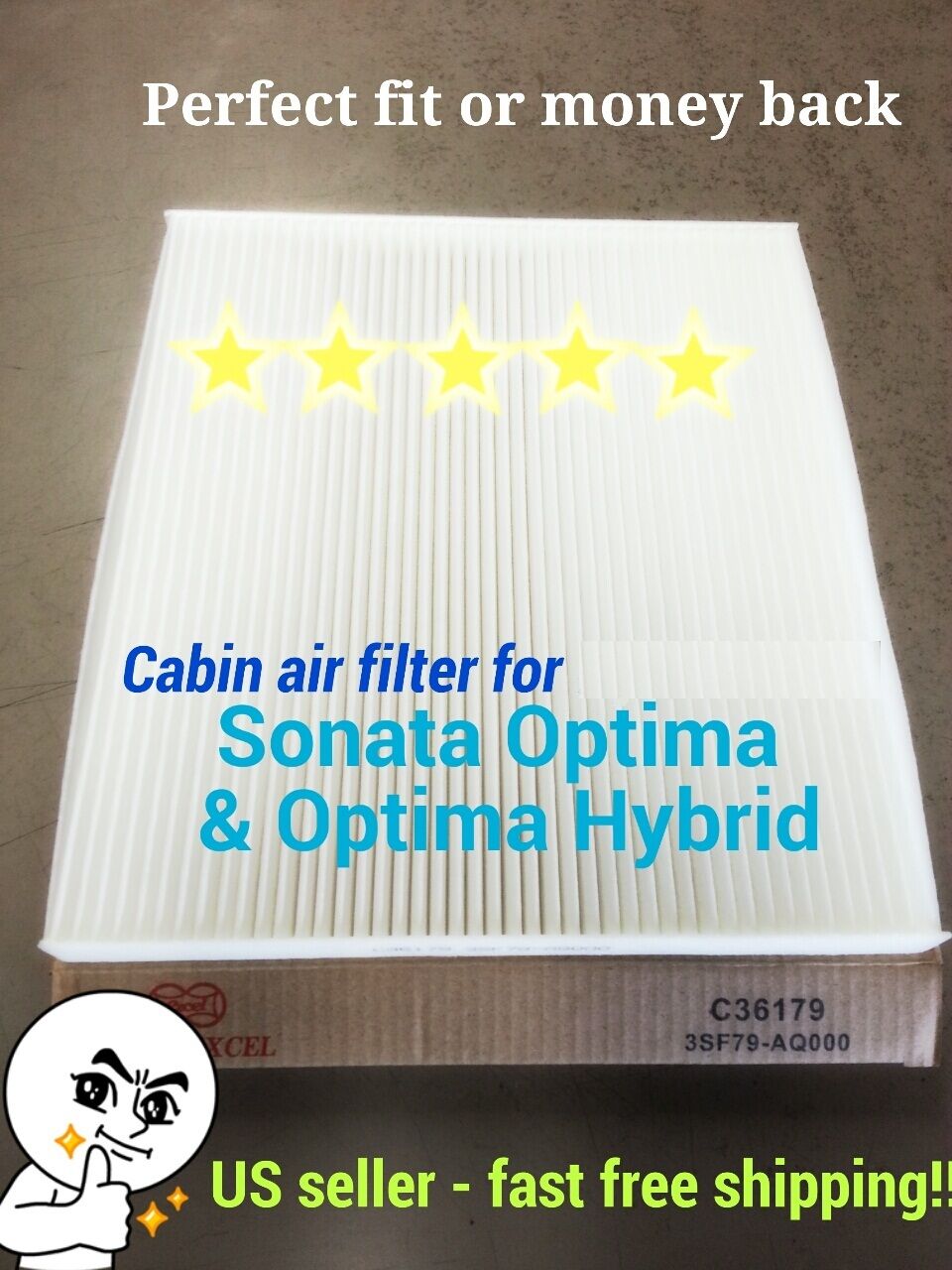 CABIN AIR FILTER For Hyundai Sonata Azera Santa Fe Kia Optima Cadenza Sedona 