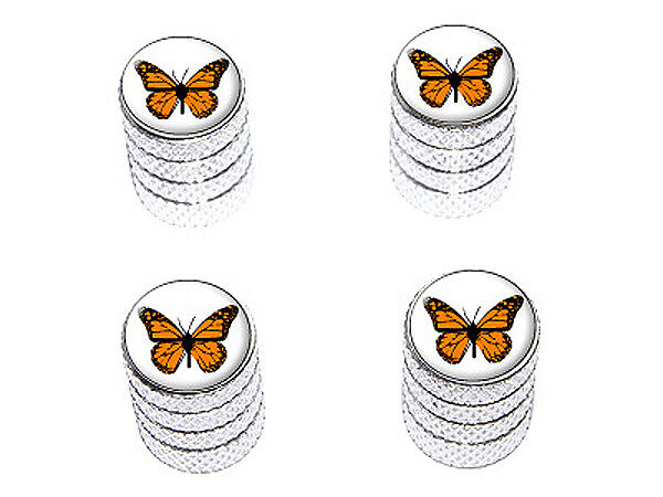 Monarch Butterfly - Tire Rim Valve Stem Caps - Aluminum