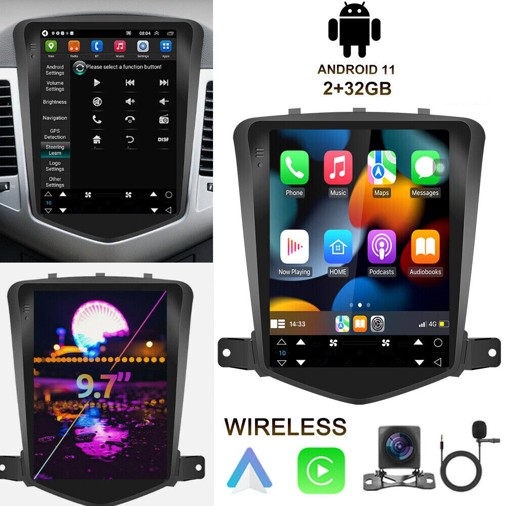 2+32G For Chevy Cruze 09-15 Android 11 Car Radio GPS Navi Wifi Stereo Player New