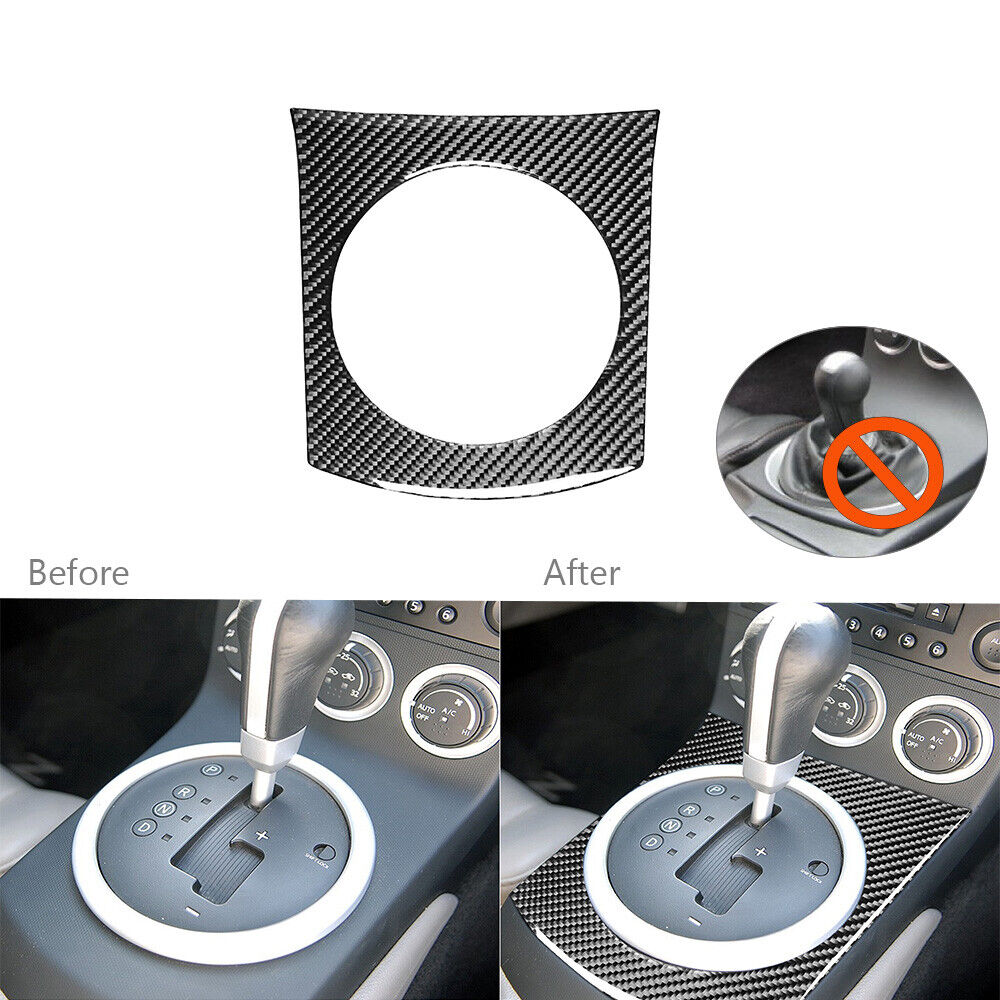 Carbon Fiber Interior Gear Shift Panel Outside Sticker For Nissan 350Z  2003-05