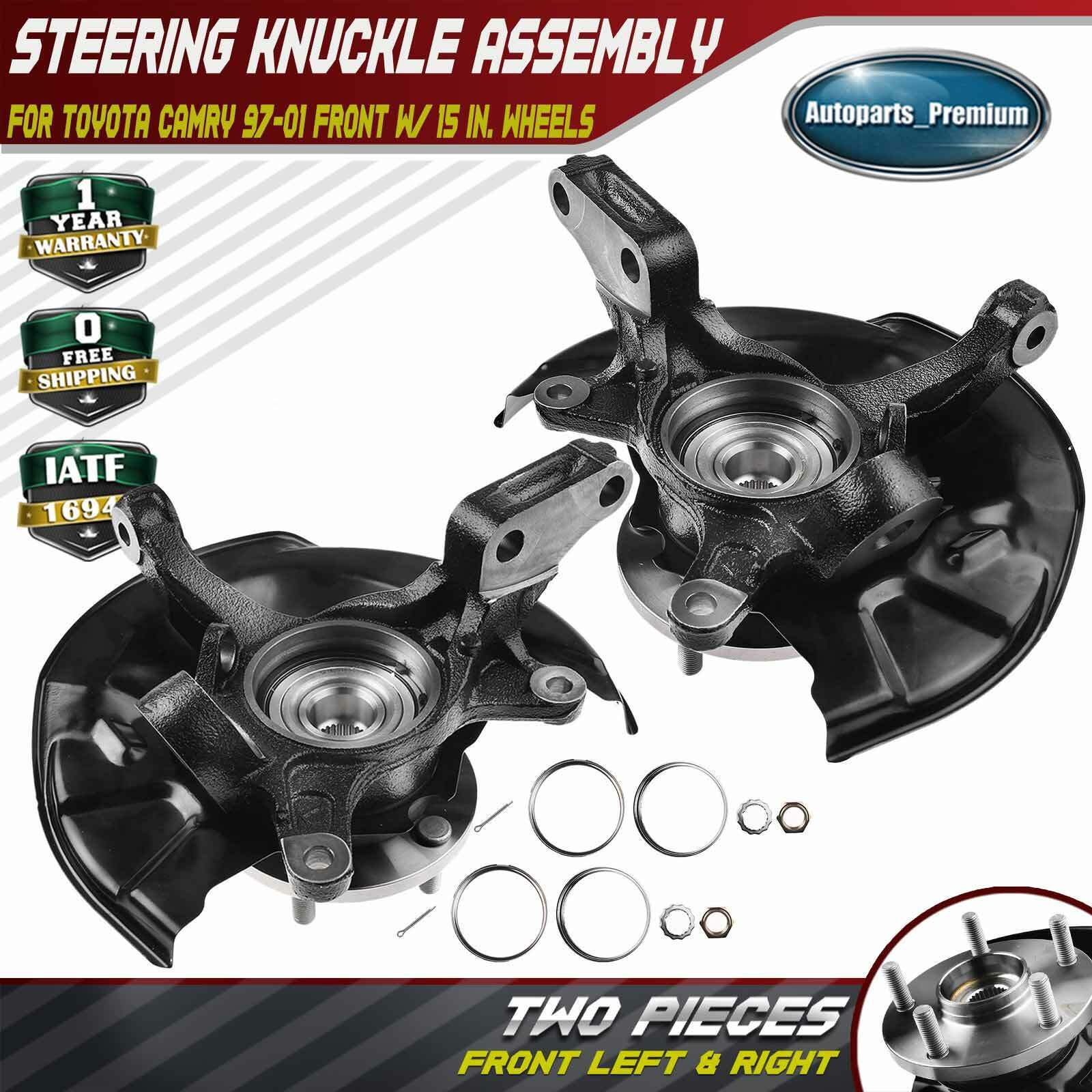 2x Front LH&RH Steering Knuckle & Wheel Hub Bearing Assembly for Toyota Camry