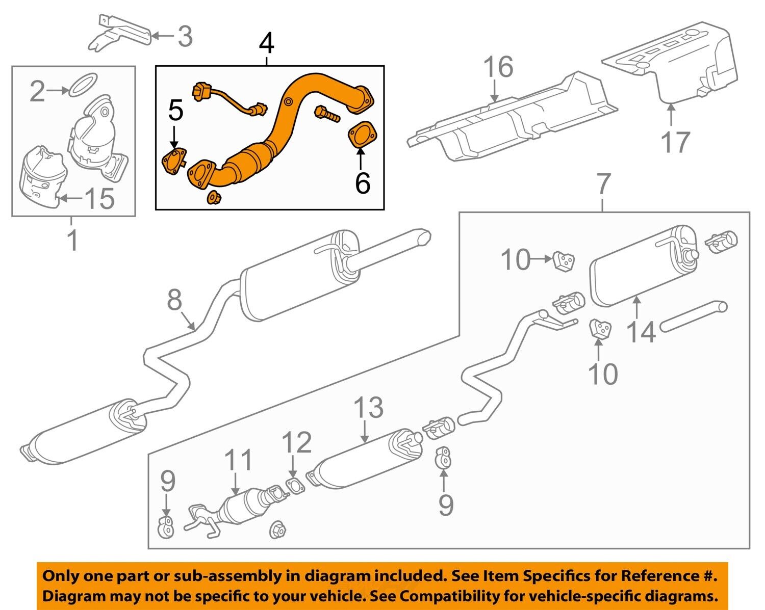 Chevrolet GM OEM 12-18 Sonic 1.4L-L4 Exhaust System-Front Pipe 95129306