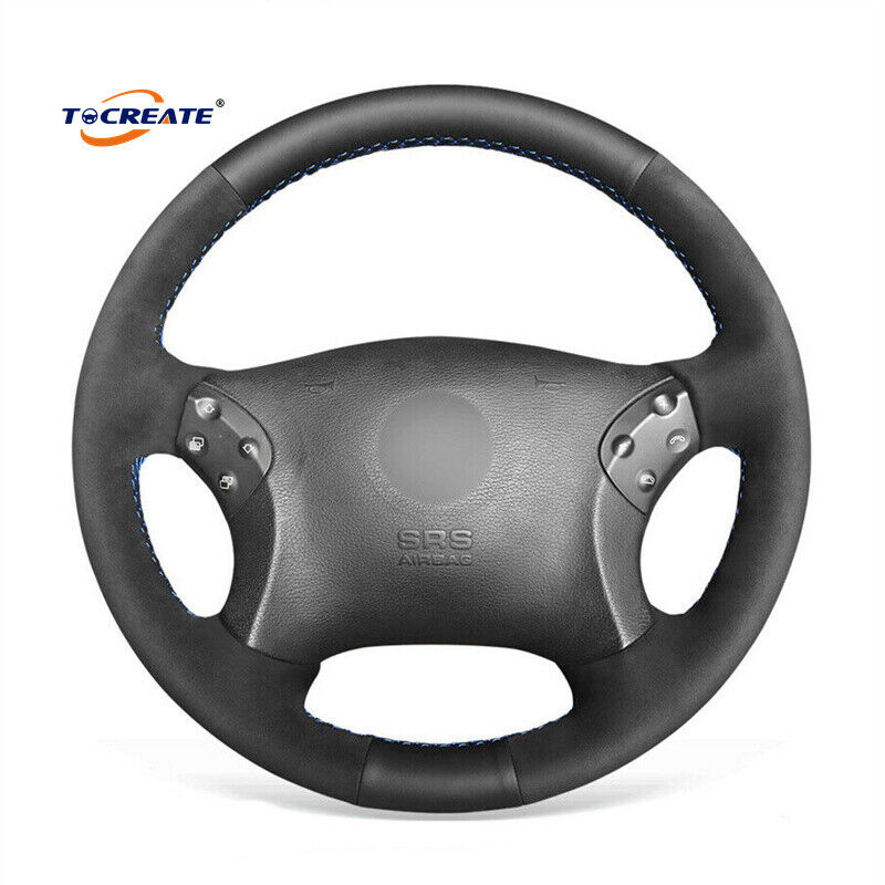 Suede Leather Steering Wheel Cover for Mercedes Benz C-Class W203 C32 AMG #2004