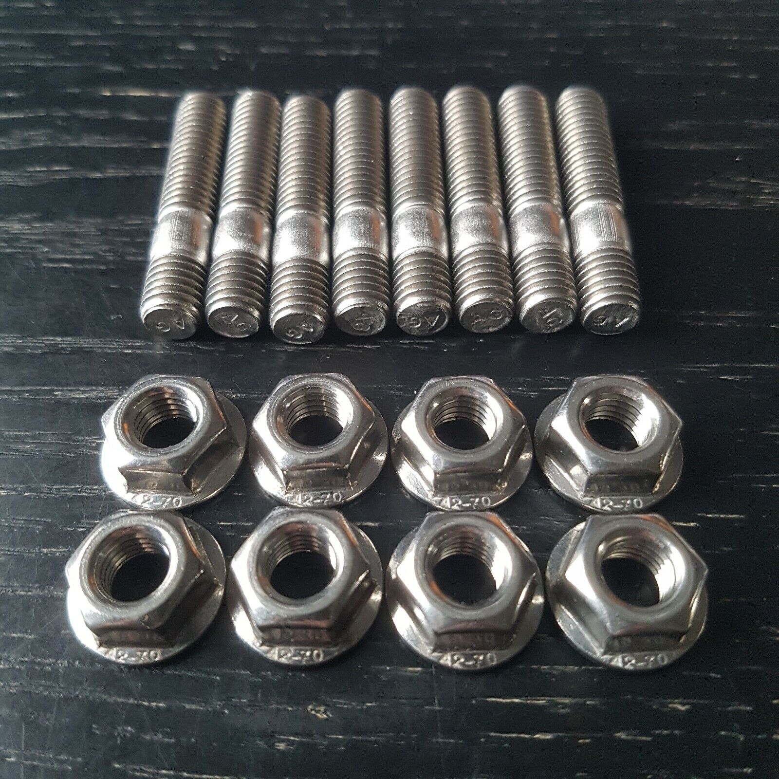 Ford Pinto Exhaust Manifold Studs, Flange Nuts Escort Mk1 Mk2 A2 Stainless steel
