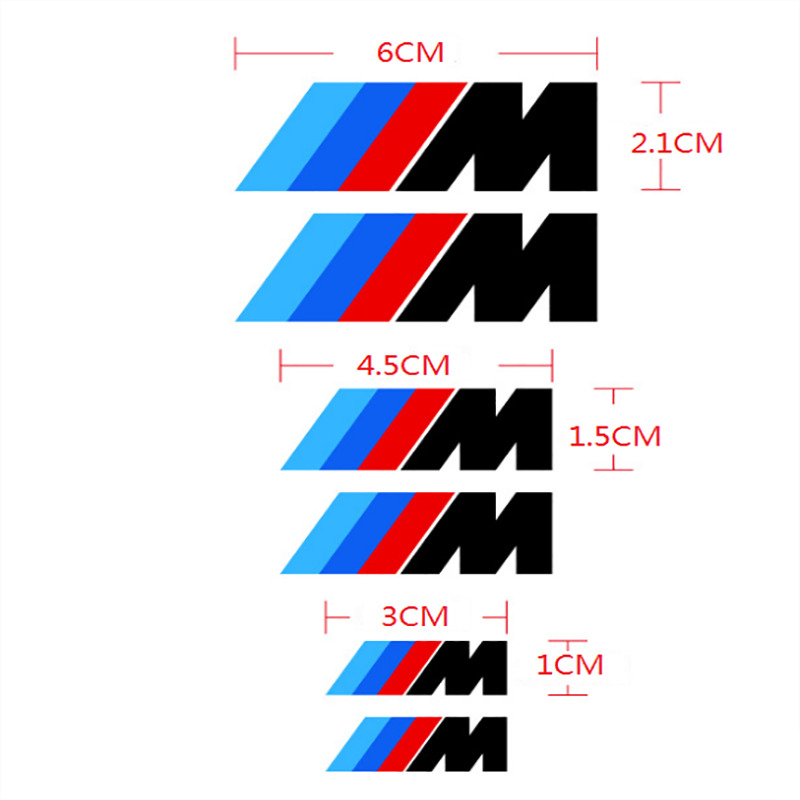 6 Sets Fits For BMW M Series Brake Caliper High Temperature Decal Sticker