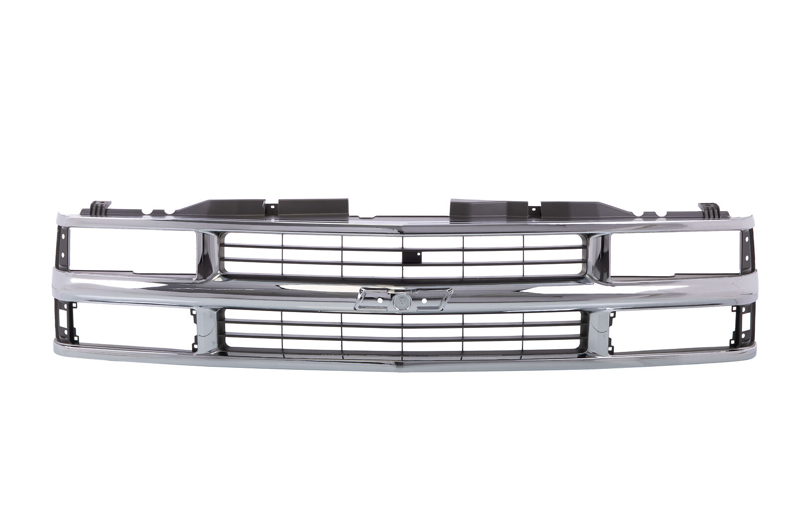 Chrome Grille w/Black Insert For 94-98 Chevy C/K 1500 2500 3500 Truck Composite