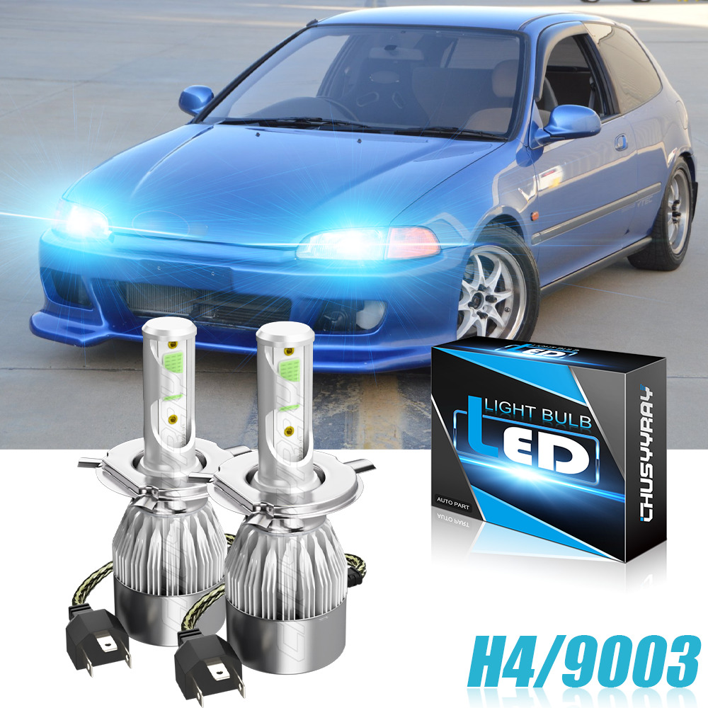 LED Headlight Kit Ice Blue Hi/Low Beam 2x Bulbs for HONDA CIVIC 1992-2002 2003